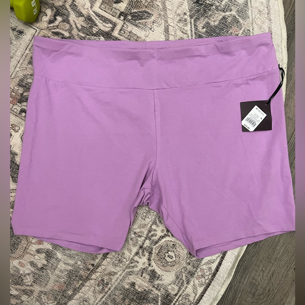NWT AVA+VIV Purple Biker Shorts (4x)
